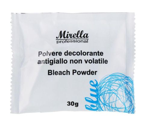 Антижовта пудра для освітлення  волосся (блакитна) САШЕ Mirella Professional Blue Bleach Powder 30 г