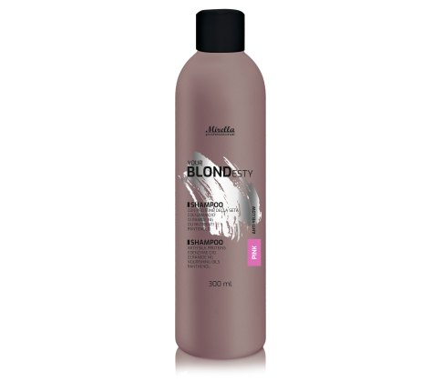 Шампунь для теплих рожевих відтінків блонд PINK Mirella Professional Your BLONDesty
