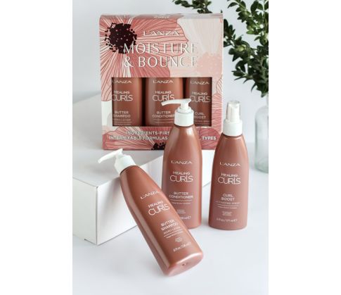Набір для кучерявого волосся L'anza Healing Curls Trio Box (шампунь 236ml + кондиціонер 236ml + спрей-бустер 177ml)