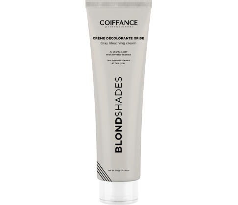 Сірий знебарвлювальний крем з активованим вугіллям Coiffance Professionnel Blondshades Gray Bleaching Cream 300 мл