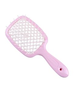 Щітка для волосся рожева з білим Janeke Superbrush The Original