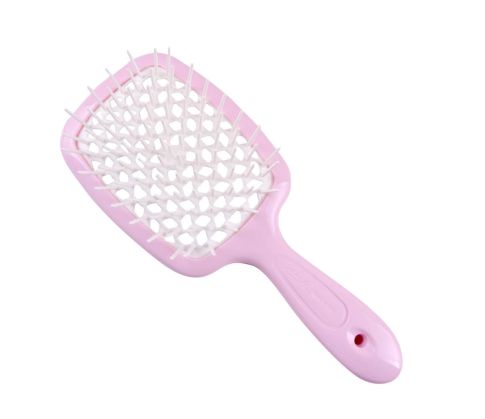Щітка для волосся рожева з білим Janeke Superbrush The Original