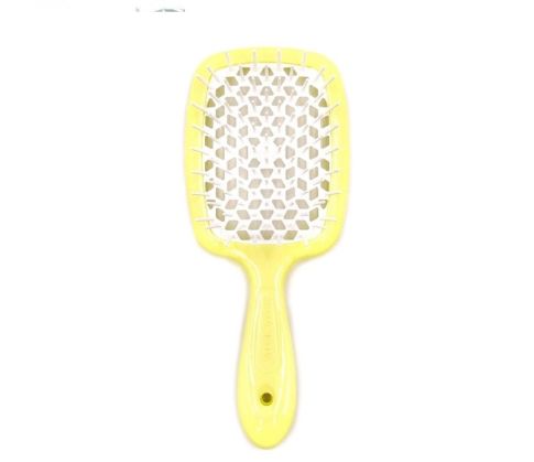 Щітка для волосся жовто-біла Janeke Superbrush The Original