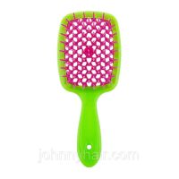 Щітка для волосся салатово-рожева Janeke Superbrush The Original