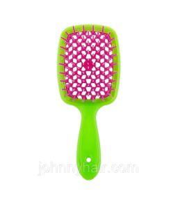 Щітка для волосся салатово-рожева Janeke Superbrush The Original