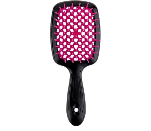 Щітка для волосся чорна-фуксія Janeke Superbrush Small